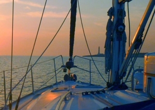  The sunset from the boat 